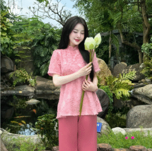 Bộ trang phục đi chùa mùa hè cách tân YẾN PHỤNG vạt xòe
