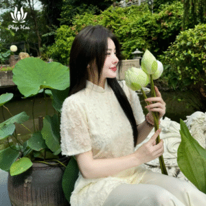 Bộ trang phục đi chùa mùa hè cách tân YẾN PHỤNG vạt xòe